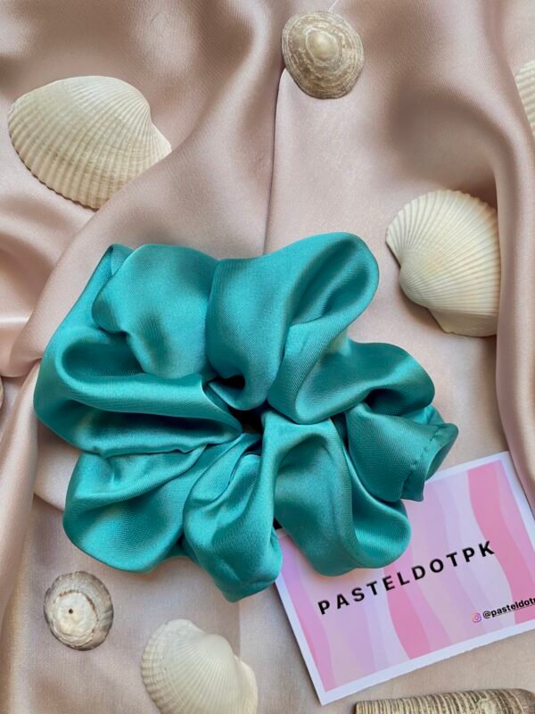 Teal Green scrunchie