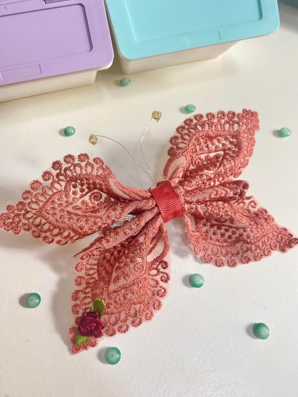 Butterfly Embroidered Bow