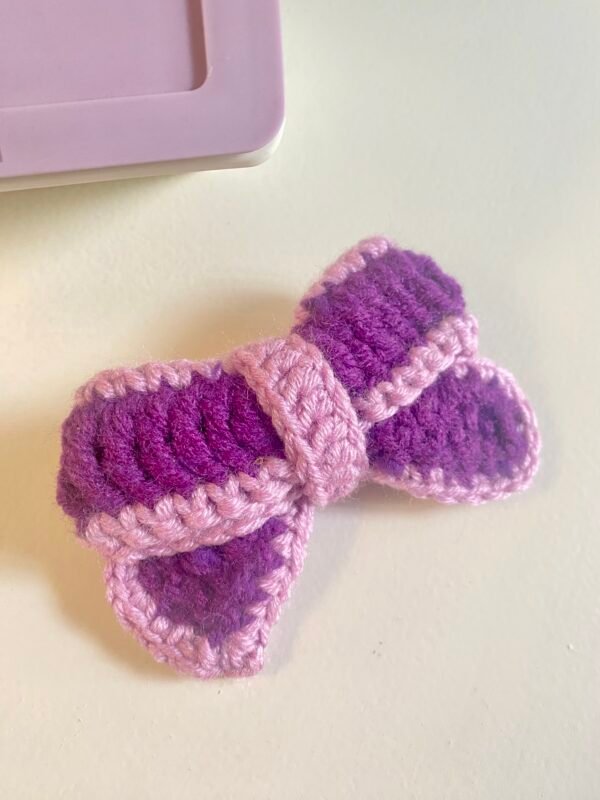 Crochet Purple Bow