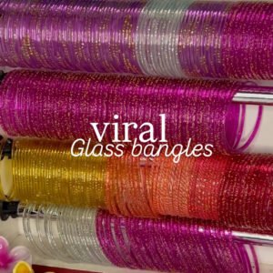 viral rain drop glass bangles - dozen